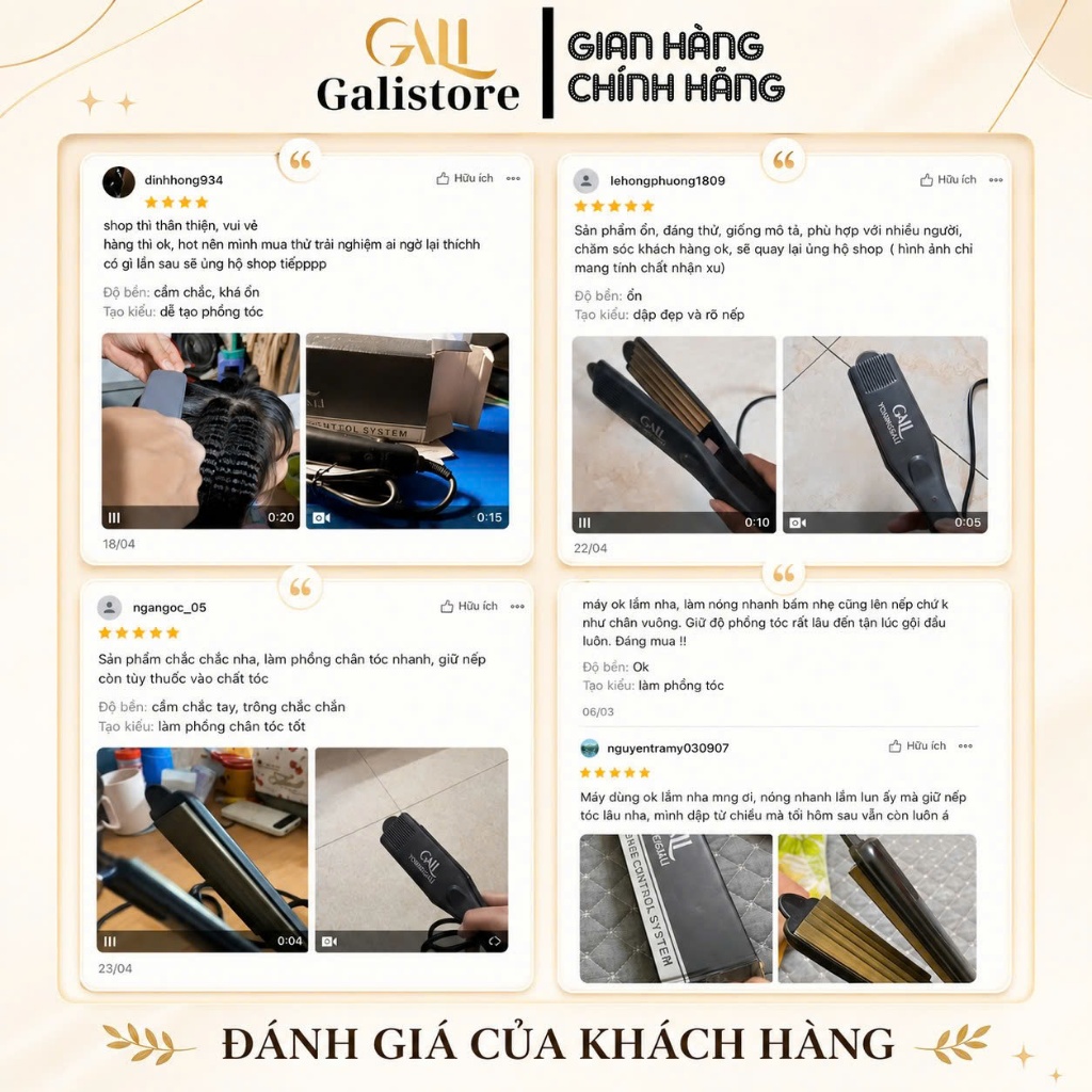 Máy dập xù GALI bấm xù , bấm phồng tạo kiểu tóc làm phồng chân tóc bản to cao cấp younggali - PL-288 Galistore