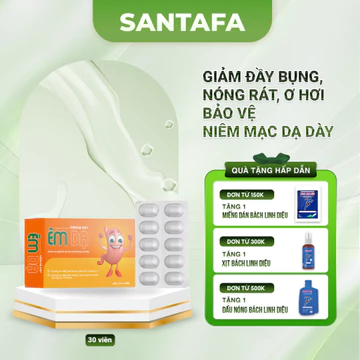 Viên Uống Êm Dạ Santafa Giúp Bảo Vệ Niêm Mạc Dạ Dày, Hỗ Trợ Giảm Ợ Hơi, Ợ Chua Hộp 30 Viên