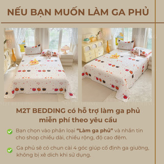Bộ ga giường và vỏ gối Cotton Đũi Windy M2T BEDDING - bộ gồm 1 ga giường và 2 vỏ gối nằm 50x70cm, mềm, mịn, mát