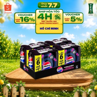 [GIAO TOÀN QUỐC] Thùng 24 Lon Nước Ngọt Giải Khát Có Gaz Pepsi Phúc Bồn Tử Không Calo, Không Đường (320ml/lon)
