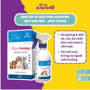 Chai Xịt Ve Rận Bọ Chét Cho Chó Mèo Vime Frondog 250ml Xịt Mối Mọt Trứng Ve Ngoài Môi Trường