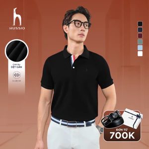 Áo POLO nam BUGATI vải đàn hồi tự nhiên KHÔNG ỦI, co dãn tốt, chống nhăn, che khuyết điểm - HUSSIO