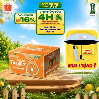 [SALE 15.7] Thùng 24 Chai Nước Trái Cây Twister Cam (450ml/chai)