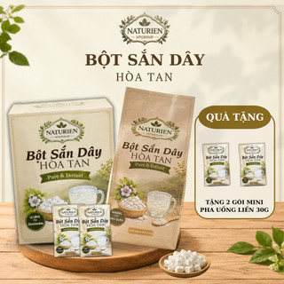 Combo Bột Sắn Dây Naturien 500G & Bột Sắn Dây Hòa Tan Chia Túi 300G, Bột Sắn Dây Nguyên Chất Thanh Mát Đẹp Da