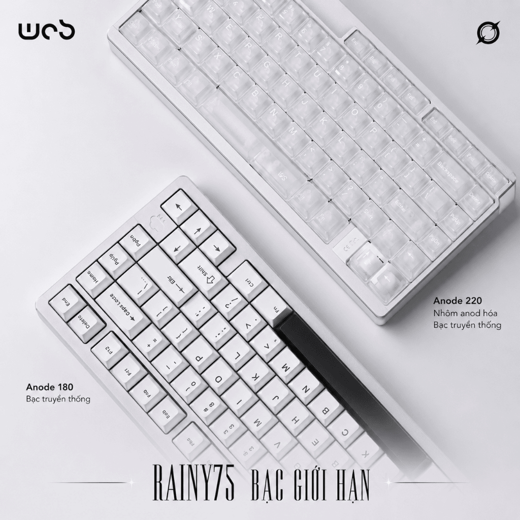 RAINY75 Limited – Bàn phím cơ nhôm CNC | 3 Chế Độ Kết Nối | RGB |  | Gasket | Bảo Hành 12 tháng | BigBuy360 - bigbuy360.vn