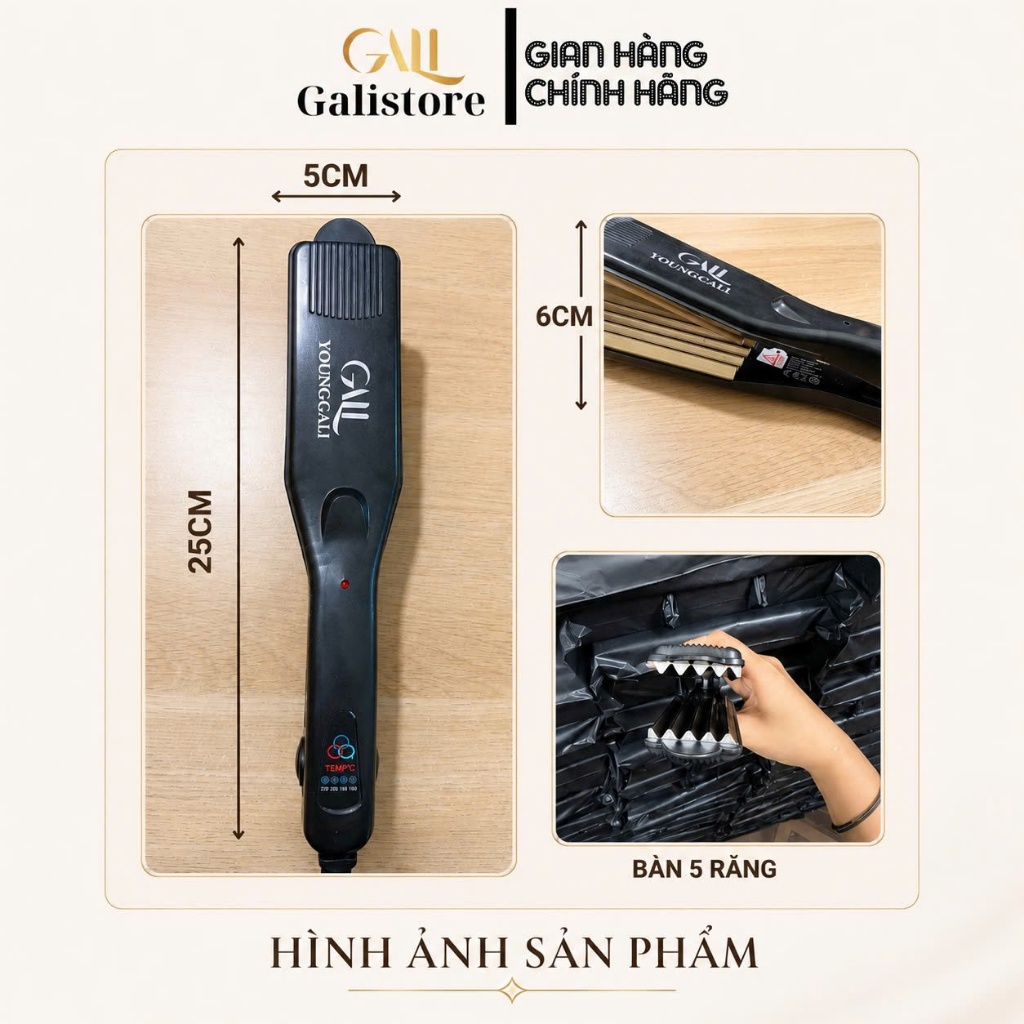 Máy dập xù GALI bấm xù , bấm phồng tạo kiểu tóc làm phồng chân tóc bản to cao cấp younggali - PL-288 Galistore