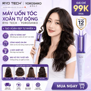 máy uốn tóc cao cấp ION ÂM , làm xoăn tóc nhanh trong 30s LCN- RYO TECH