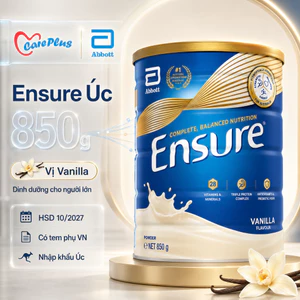 Ensure Abbott Úc 850g Vani sữa dinh dưỡng người lớn, nhập khẩu Úc chính hãng