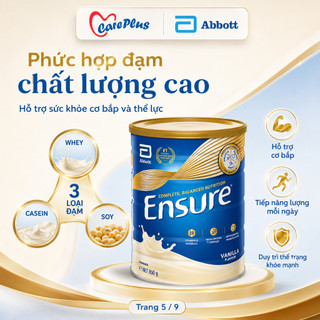 Ensure Abbott Úc 850g Vani sữa dinh dưỡng người lớn, nhập khẩu Úc chính hãng