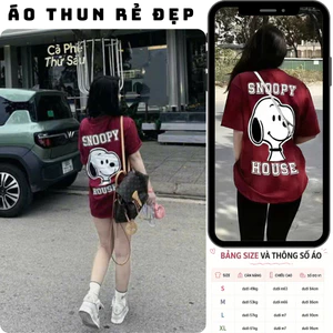 Áo thun, phông CÚN HOUSE Áo tay lỡ tshirt cổ tròn UNISEX nam nữ Cotton oversize form rộng