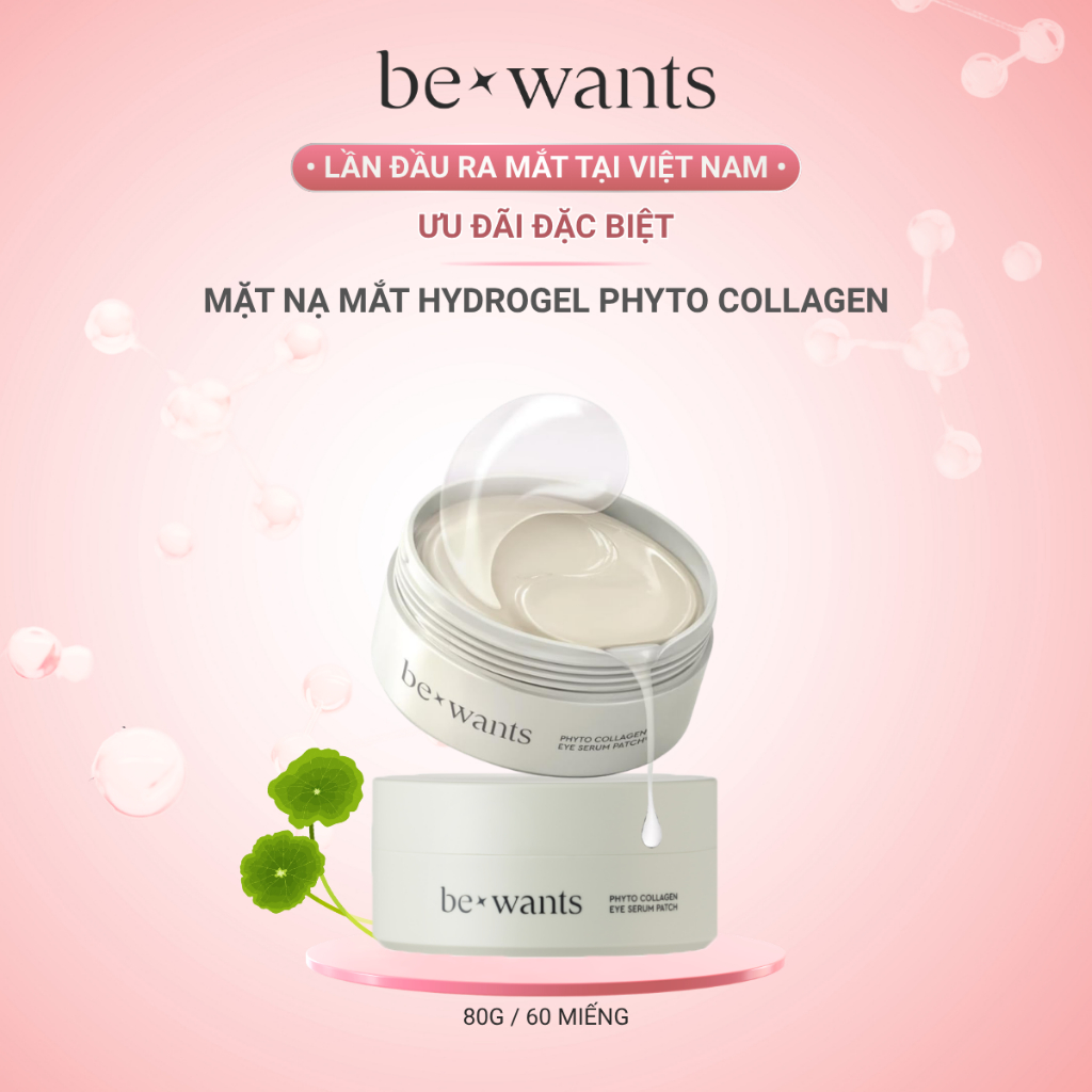 Mặt Nạ Mắt bewants Hydrogel Phyto Collagen Giúp Dưỡng Ẩm, Hỗ Trợ Cải Thiện Nếp Nhăn 80g / 60 miếng
