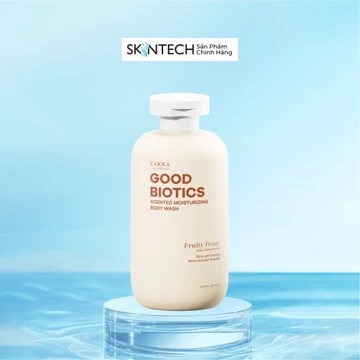 Fruity Peony - Sữa Tắm Lợi Khuẩn Hương Nước Hoa Good Biotics Scented Moisturizing Body Wash Zakka Naturals 300ml
