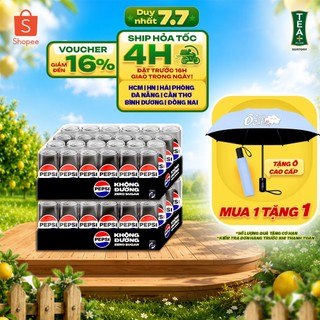 [SALE 15.7] Combo 2 Thùng 24 Lon Pepsi Không Calo, Không Đường (320ml/lon)