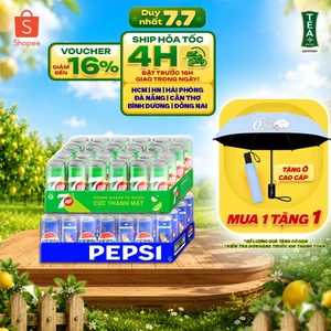 Combo Bung Xõa Cực Đã - 1 Thùng 24 Lon Pepsi & 1 Thùng 24 Lon 7Up (320ml/lon hoặc 350ml/lon)