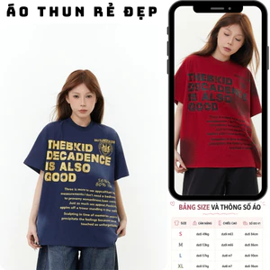 Áo thun, phông LOOK SO GOOD Áo tay lỡ tshirt cổ tròn UNISEX nam nữ Cotton oversize form rộng