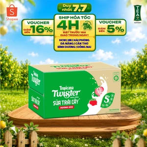 Thùng 24 Chai Sữa Trái Cây Hương Dâu Twister (320ml/chai)
