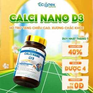 CANXI NANO D3 - Viên Uống Bổ Sung Canxi, Hỗ Trợ Tăng Chiều Cao, Giúp Xương Chắc Khỏe