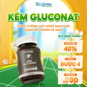 Kẽm Gluconat + Multi Vitamin Tăng Cường Sức Khỏe, Kiểm Soát Dầu Nhờn, Giảm Mụn, Đẹp Da - Hộp 60 viên
