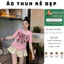 Áo thun, phông NGỰA CUTE Áo tay lỡ tshirt cổ tròn UNISEX nam nữ Cotton oversize form rộng