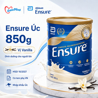 Sữa dinh dưỡng Ensure Abbott Úc 850g Vani cho người lớn, bổ sung dinh dưỡng nhập khẩu Úc
