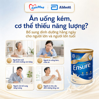 Sữa dinh dưỡng Ensure Abbott Úc 850g Vani cho người lớn, bổ sung dinh dưỡng nhập khẩu Úc
