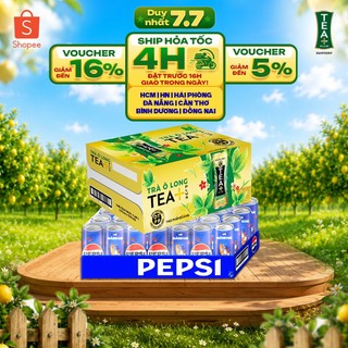 [SALE 15.7] Combo 1 Thùng Pepsi và 1 Thùng Trà Ô Long Tea+ (320ml hoặc 350ml/lon)