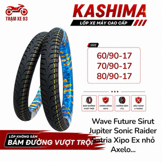 Lốp Xe Exciter nhỏ/Sirius/Future/Wave/Satria/Raider/Sonic - Không Ruột KASHIMA Chính Hãng
