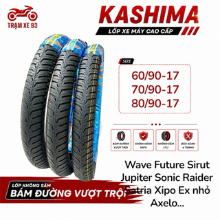 Lốp Xe Exciter nhỏ/Sirius/Future/Wave/Satria/Raider/Sonic - Không Ruột KASHIMA Chính Hãng