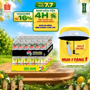 Combo 2 Thùng Pepsi Vị Chanh Không Calo và 7UP Soda Chanh Không Calo (320ml/lon)
