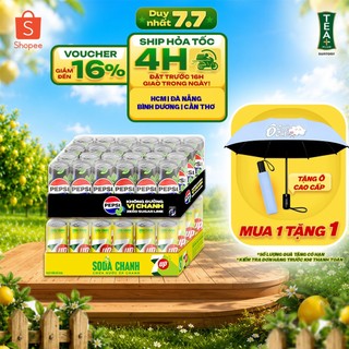 [SALE 15.7] Combo 2 Thùng Pepsi Vị Chanh Không Calo và 7UP Soda Chanh Không Calo (320ml/lon)