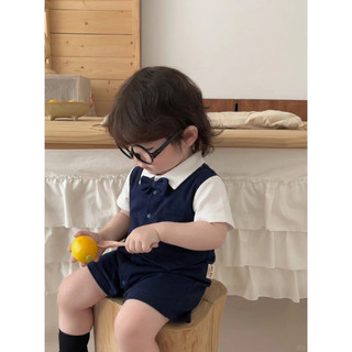 Bộ liền thân cho bé bodysuit dài tay Unbee kèm che thóp chất liệu thu gân Hàn mềm mại thoáng mát