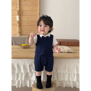 Bộ liền thân cho bé bodysuit dài tay Unbee kèm che thóp chất liệu thu gân Hàn mềm mại thoáng mát