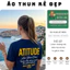 Áo thun, phông ATITITUDE Áo tay lỡ tshirt cổ tròn UNISEX nam nữ Cotton oversize form rộng
