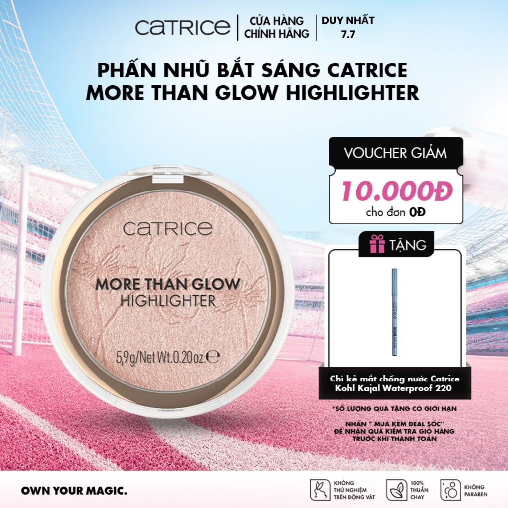 Phấn highlight bắt sáng Catrice More Than Glow Highlighter độ bám cao lâu trôi 5,9g