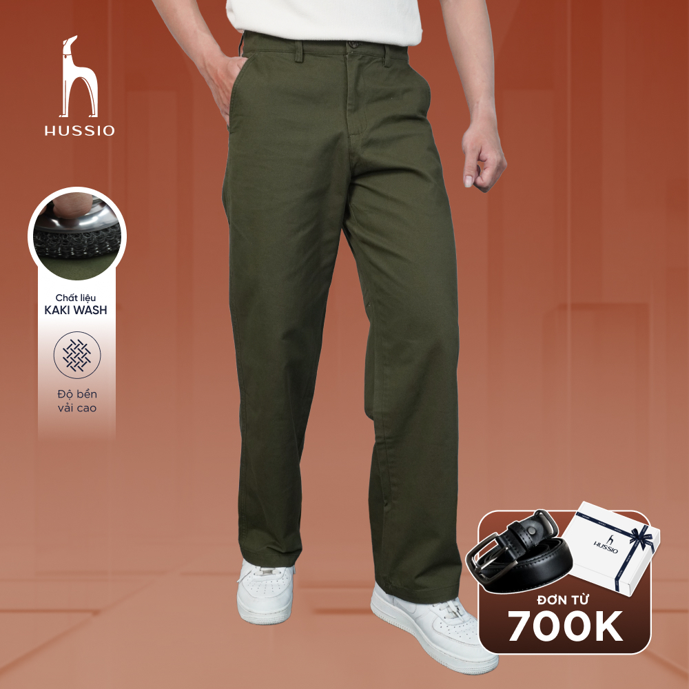 Quần Dài Kaki Ống Suông LUCI PANTS, form hàn tôn dáng, mềm mại, linh hoạt thoải mái - HUSSIO