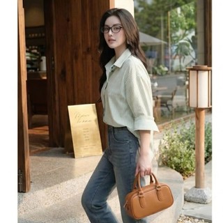 Áo sơ mi kẻ sọc nữ, áo sơ mi công sở phong cách thanh lịch, trẻ trung