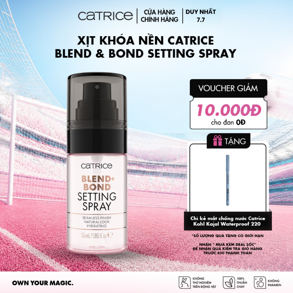 Xịt khoá nền đa năng Catrice Blend & Blond dưỡng ẩm, giữ lớp trang điểm bền màu, lâu trôi