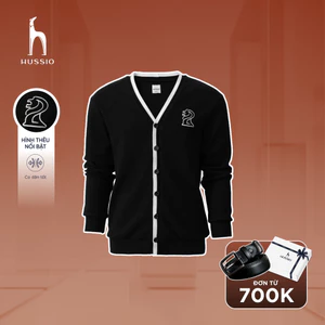 Áo khoác nam Cardigan ABER vải Cottton thun gân sang trọng, lịch lãm, chuẩn form - HUSSIO