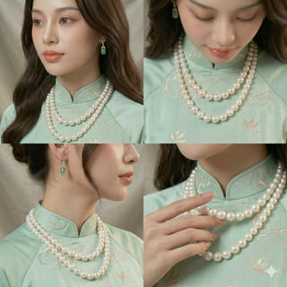 [ DAISYN ] N732  chuỗi hạt ngọc mang aó dài 2 sợi chuỗi dây chuyền ngọc nhân tạo sang trọng cho nữ