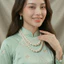 N732 chuỗi hạt ngọc mang aó dài 2 sợi chuỗi dây chuyền ngọc nhân tạo sang trọng cho nữ