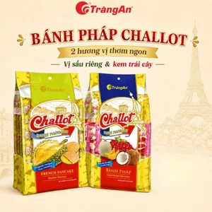Combo 4 Bánh Pháp Challot túi 260g vị hỗn hợp, vị sầu riêng - Tràng An chính hãng