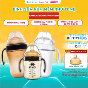 Bình Sữa Kamidi Gen 1 Chất Liệu Silicone/PPSU Cao Cấp Bình Sữa Cho Bé