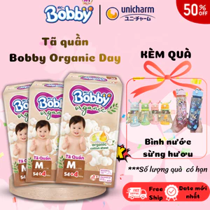 Tã Quần Bobby Organic Day/ Tã Quần Orrganic Sleep Well Cao Cấp-Size M/L/XL/XXL/XXXL