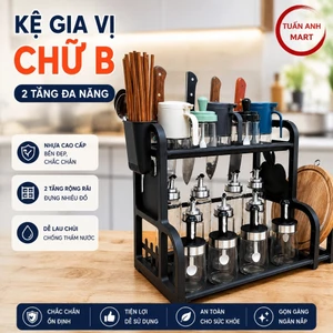 Kệ nhựa gia vị nhà bếp chữ B