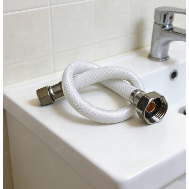 Dây Cấp Nước Nhựa 3 Lớp, Đầu INOX 304 Chống Gỉ - Dùng Cho Vòi Lavabo, Bồn Cầu, Vòi Chén (40cm - 1m)
