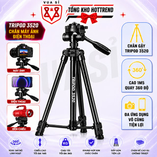 Chân Giá Đỡ VUASI Tripod 3520 Chân Máy Ảnh, Máy Quay, Ống Nhòm, Điện Thoại, Máy Chiếu 3 Chân Đa Năng