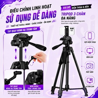 Chân Giá Đỡ VUASI Tripod 3520 Chân Máy Ảnh, Máy Quay, Ống Nhòm, Điện Thoại, Máy Chiếu 3 Chân Đa Năng