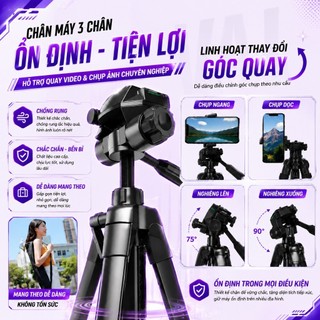 Chân Giá Đỡ VUASI Tripod 3520 Chân Máy Ảnh, Máy Quay, Ống Nhòm, Điện Thoại, Máy Chiếu 3 Chân Đa Năng