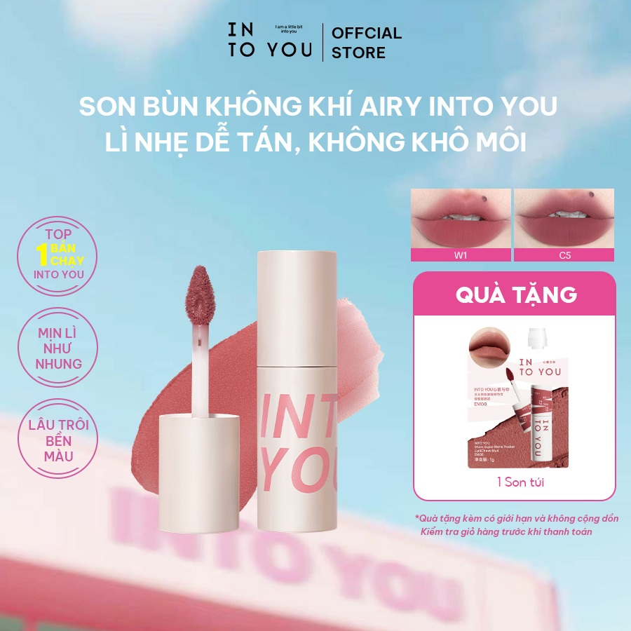 [LIVE] Son Bùn Không Khí Airy INTO YOU Lì Nhẹ Dễ Tán, Không Khô Môi Phù Hợp Với Nhiều Tông Da 1.8g