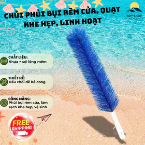 Chổi Phủi Bụi Rèm Cửa Dễ Dàng, TIDY SHOP, Cọ Vệ Sinh Khe Hẹp, Lông Mềm Linh Hoạt Cho Đồ Gia Dụng